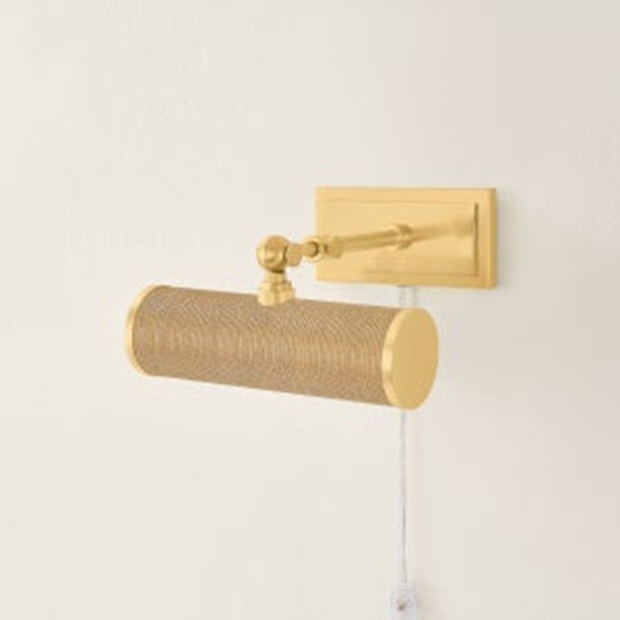 Mitzi Holly 1Lt Picture Light, Brass/Grasscloth/Natural