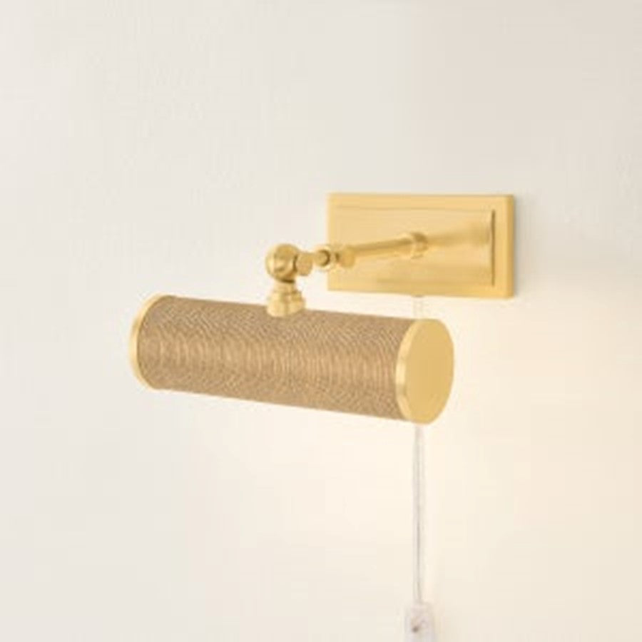 Mitzi Holly 1Lt Picture Light, Brass/Grasscloth/Natural