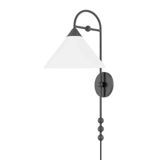 Mitzi Sang 1 Light Wall Sconce, Old Bronze/White - HL682201-OB