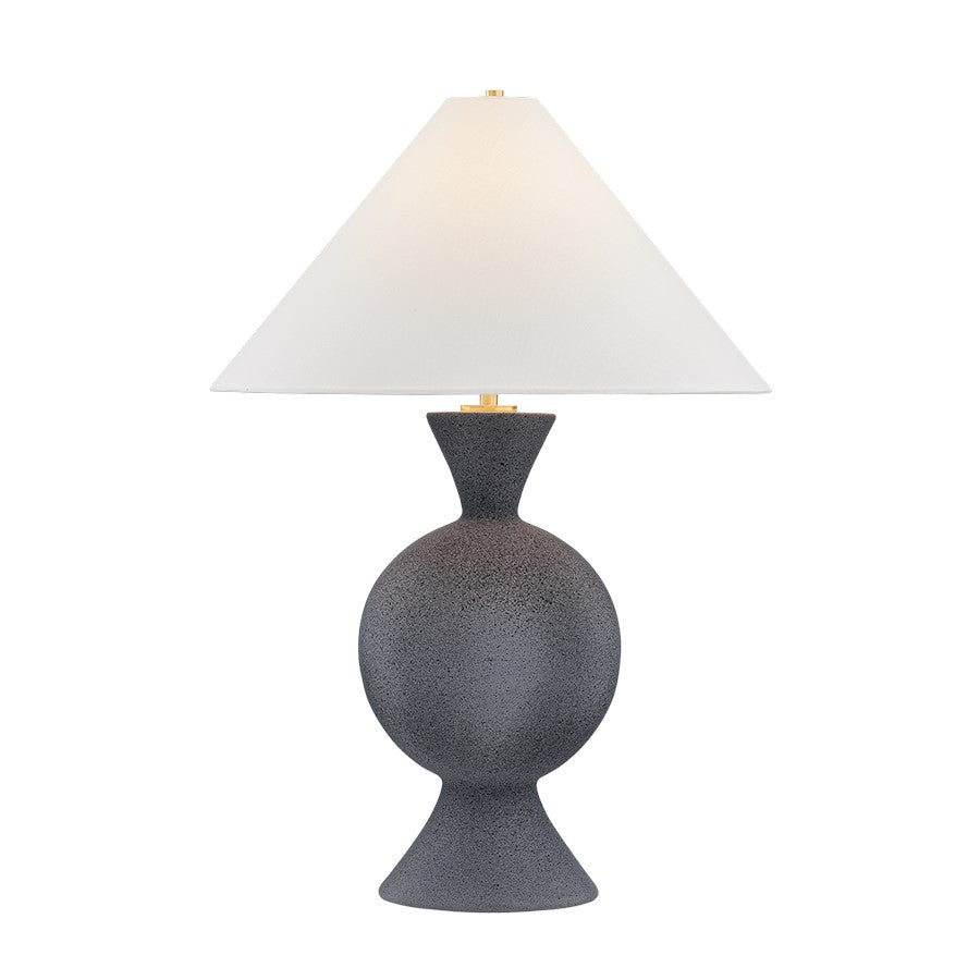 Mitzi Zadeh 1 Light Table Lamp, Brass/Pale/White Linen - HL986201-AGB-CPM