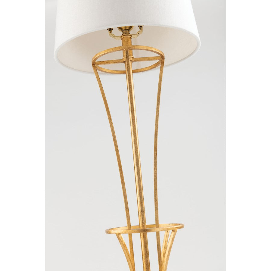 Hurley Table Lamp, Gold Leaf