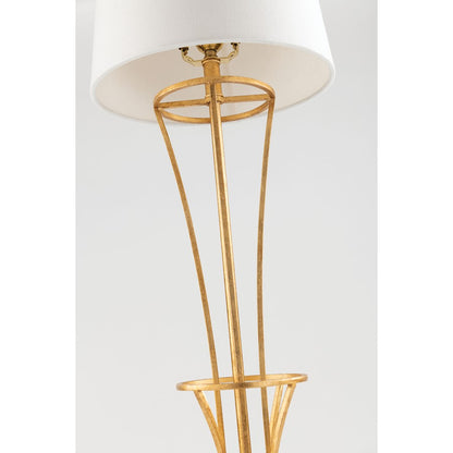 Hurley Table Lamp, Gold Leaf