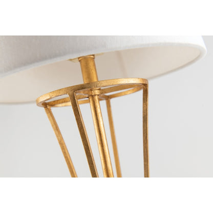 Hurley Table Lamp, Gold Leaf