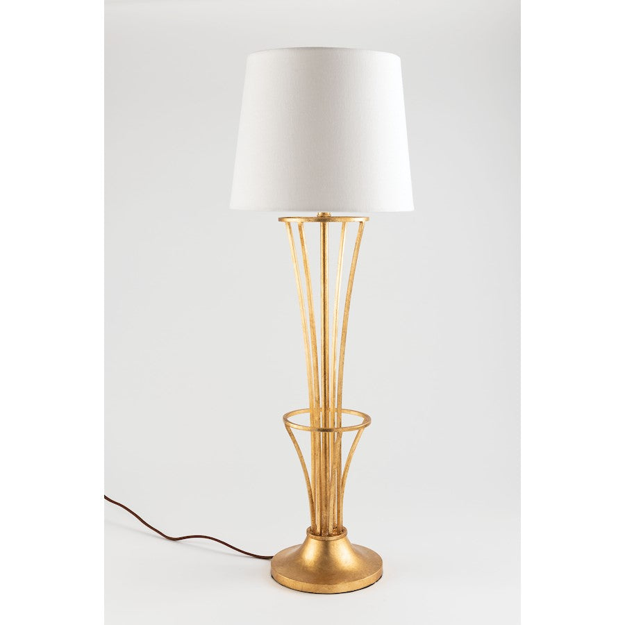 Hurley Table Lamp, Gold Leaf