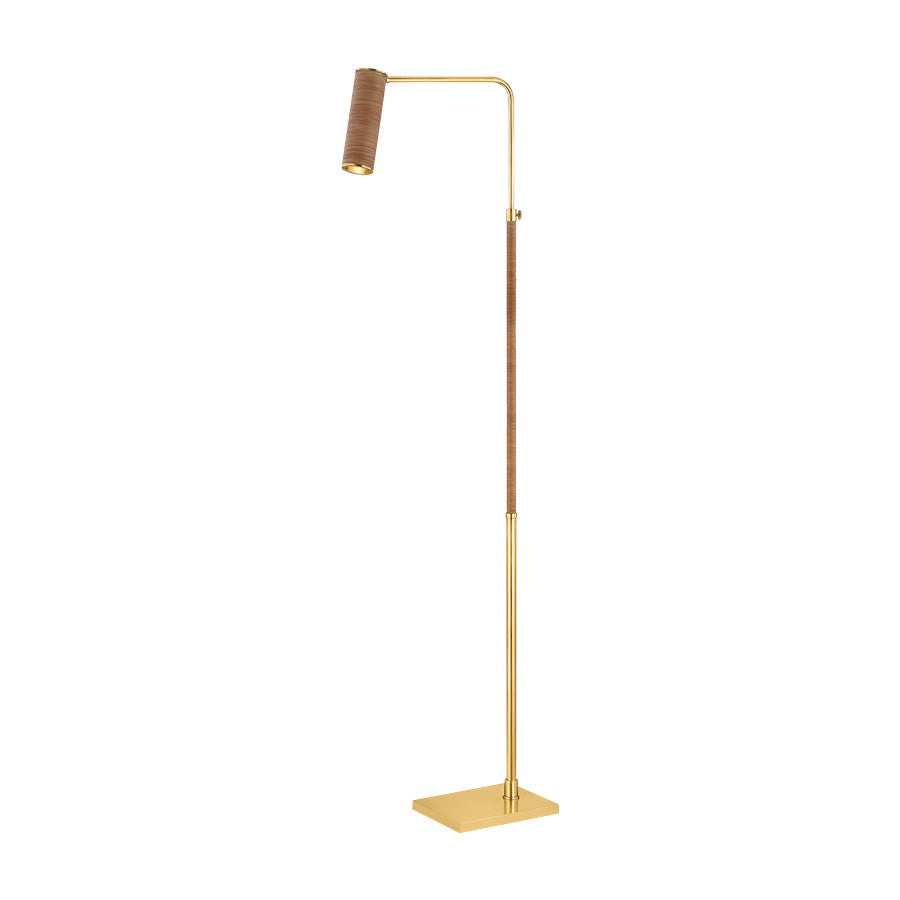 Hudson Valley Narragansett 1 Light Floor Lamp, Aged Brass - L2160-AGB