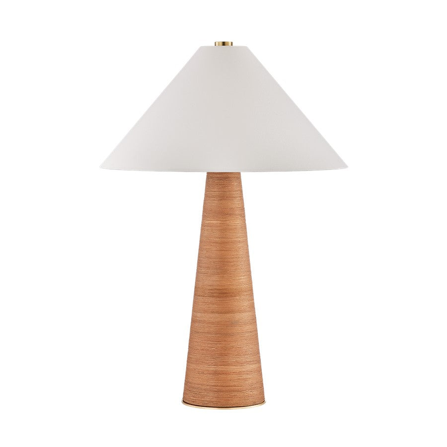 Hudson Valley Haviland 1Lt Table Lamp, Aged Brass/White Linen 1 - L2231-AGB