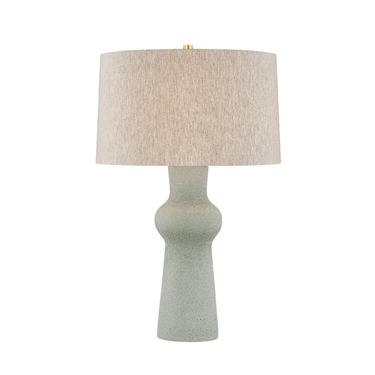 Hudson Valley Heathway 1Lt Table Lamp, Aged Brass/Natural Linen