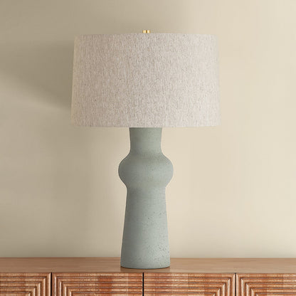 Hudson Valley Heathway 1Lt Table Lamp, Aged Brass/Natural Linen