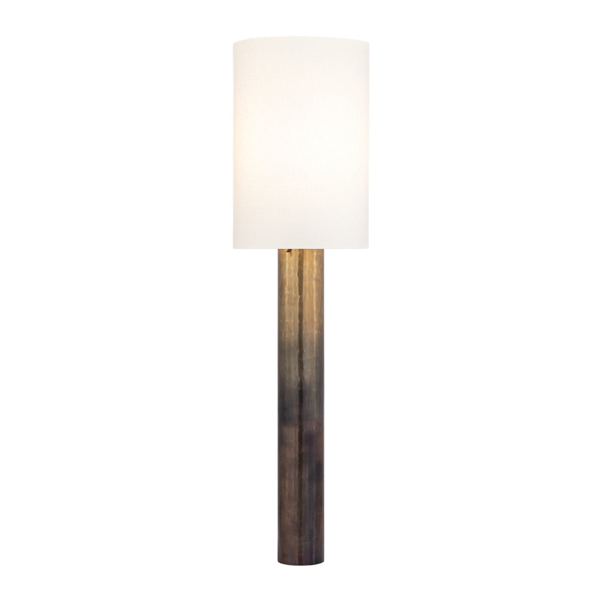 Hudson Valley Roseau 62in Floor Lamp | Modern Gradient Brass and White Linen | Living Room & Bedroom | 17 x 62 in | Model L3381-GB