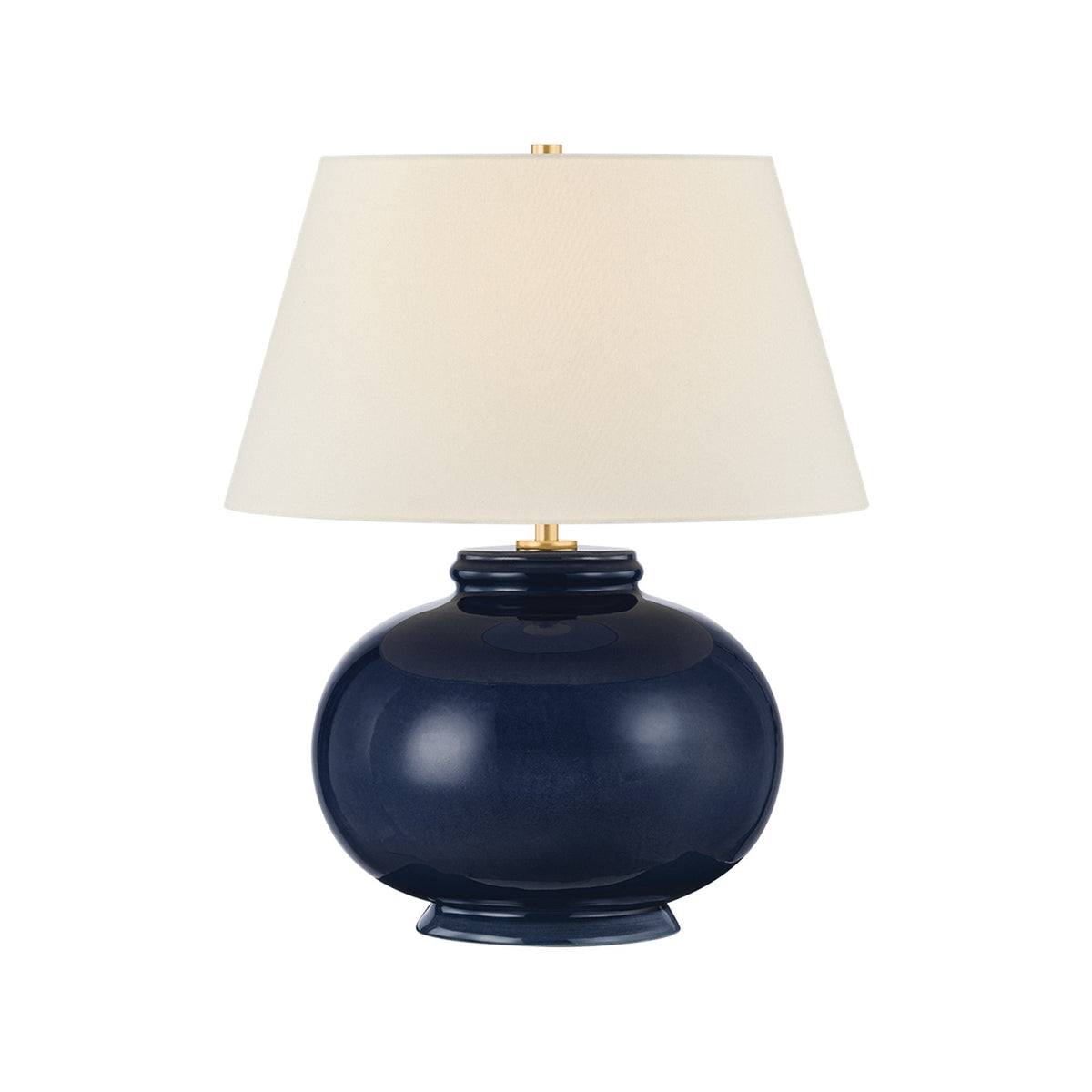 Hudson Valley Moodus 1Lt Table Lamp, Aged Brass/Off White Linen