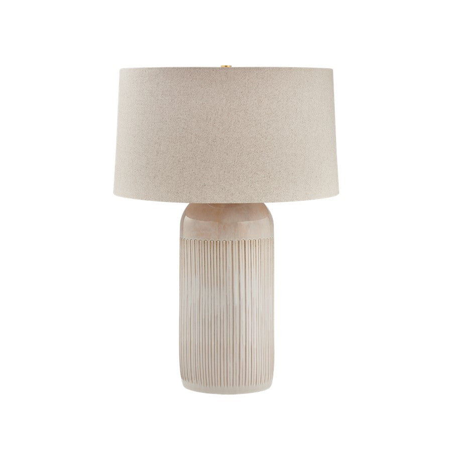 Hudson Valley Stevens Point 1Lt Table Lamp, Brass/Sandstone - L3830-AGB-CYW