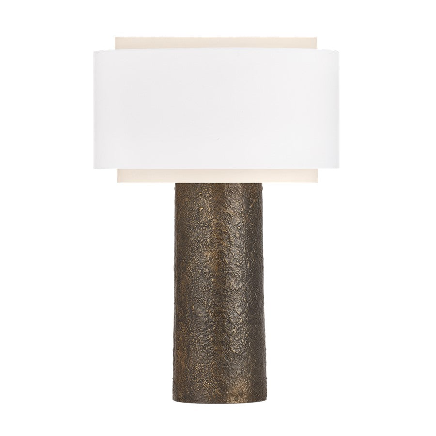 Hudson Valley Ashburton 1Lt Table Lamp, Bronze/White Linen 1 - L4332-BRZ