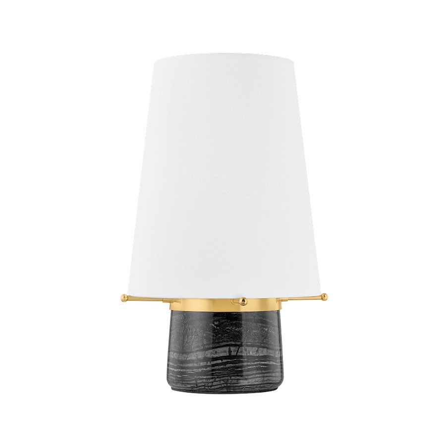 Hudson Valley Central Valley 1Lt Rechargeable Lamp, Brass/White - L4751-AGB