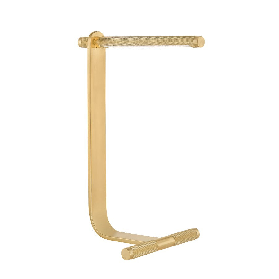 Hudson Valley Deptford 1 Light Table Lamp, Aged Brass/White - L7218-AGB