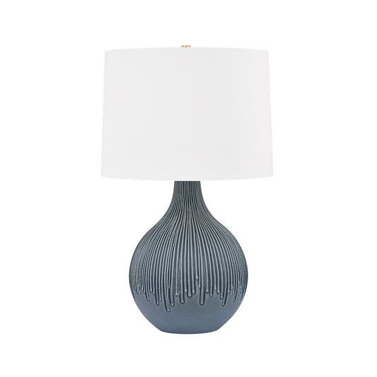 Hudson Valley Nepperhand 1Lt Table Lamp, Brass/Blue/White - L7428-AGB-CPB
