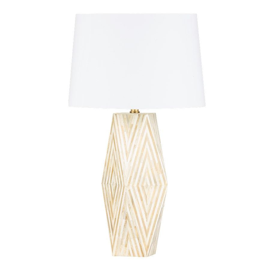 Hudson Valley Syracuse 1 Light Table Lamp, Aged Brass/White - L8930-AGB