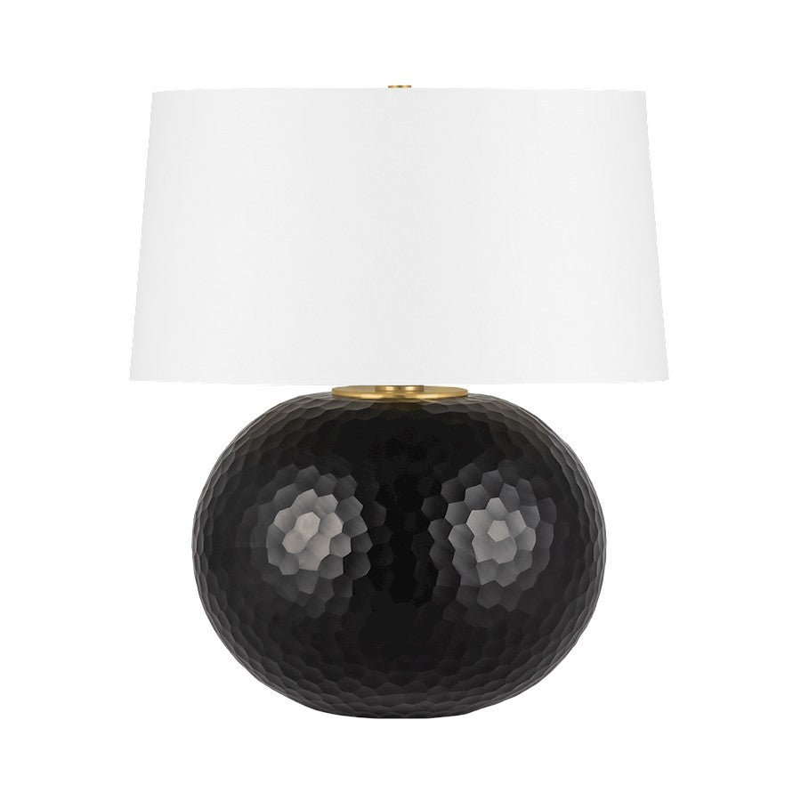 Hudson Valley Dashville 1 Light Table Lamp, Aged Brass/White - L9625-AGB