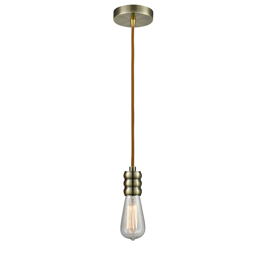 Innovations Gatsby Bare Bulb Mini Pendant, Ant. Brass/Copper