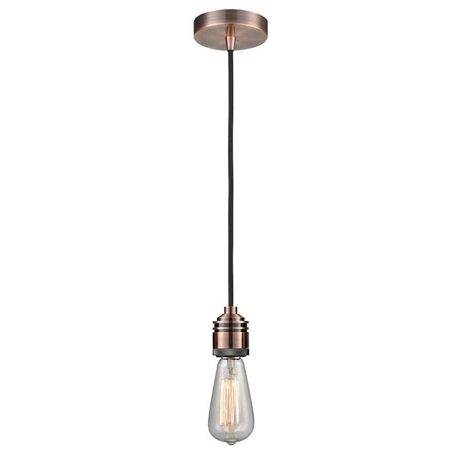 Innovations Winchester Bare Bulb Mini Pendant, AC/BK