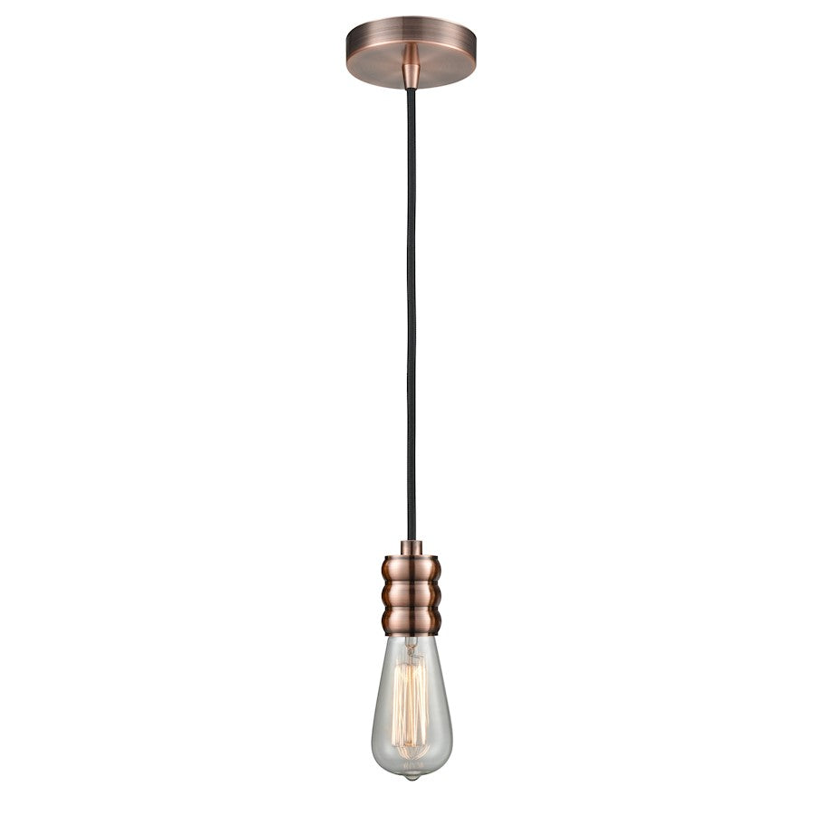 Innovations Gatsby Bare Bulb Mini Pendant, AC/BK