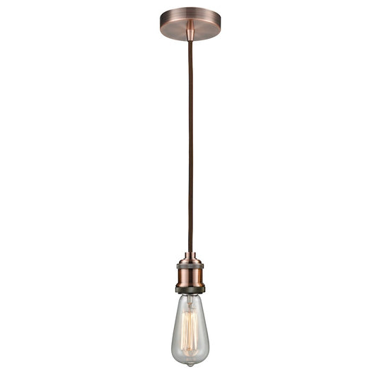 Innovations Edison Bare Bulb Mini Pendant, AC/Amber/Brown