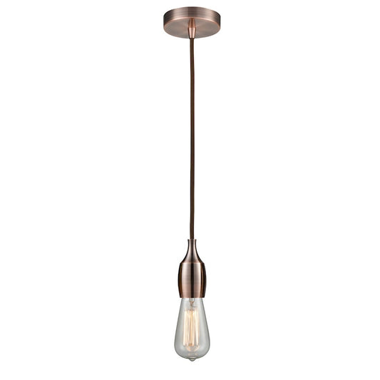 Innovations Chelsea Bare Bulb Mini Pendant, AC/Amber/Brown