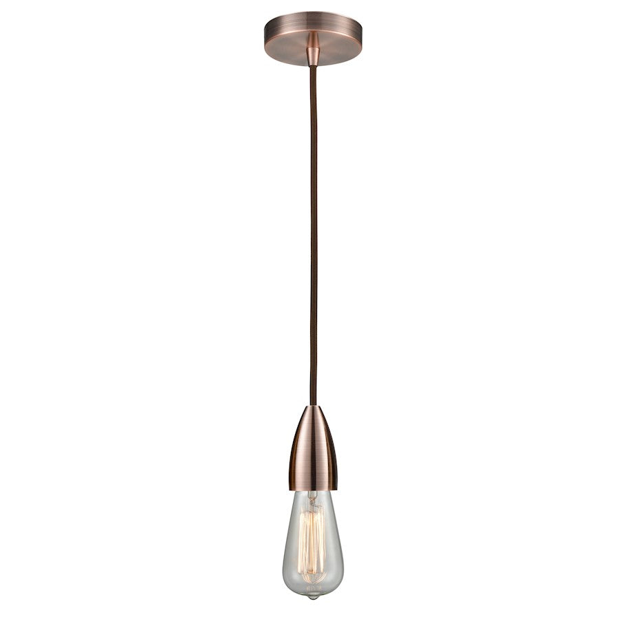 Innovations Fairchild Bare Bulb Mini Pendant, AC/Brown