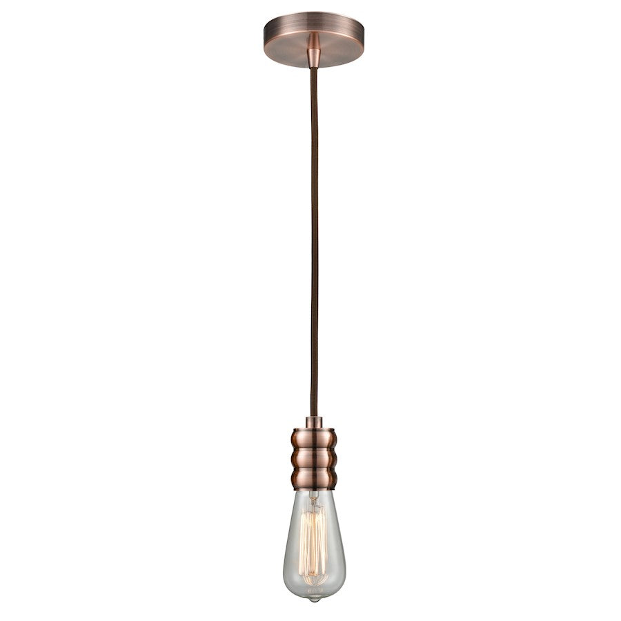 Innovations Gatsby Bare Bulb Mini Pendant, AC/Brown