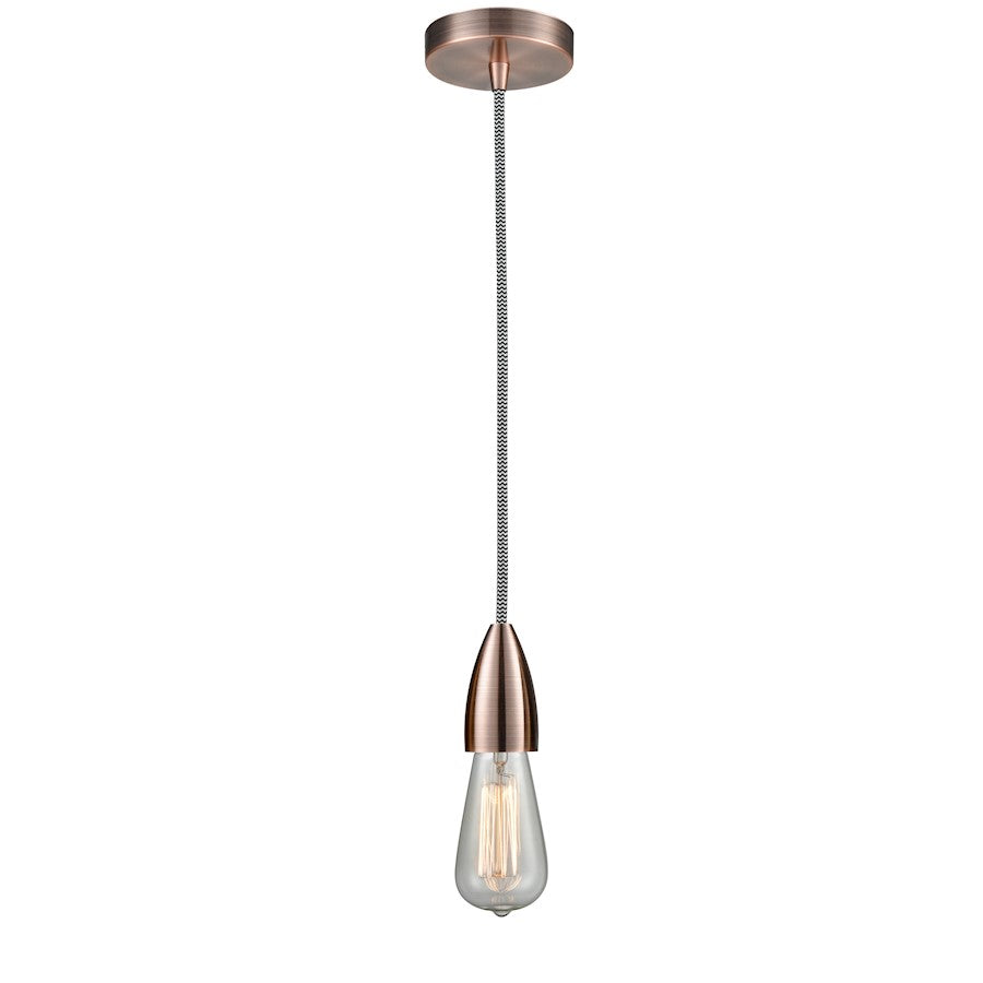 Innovations Fairchild Bare Bulb Mini Pendant, AC/Zebra