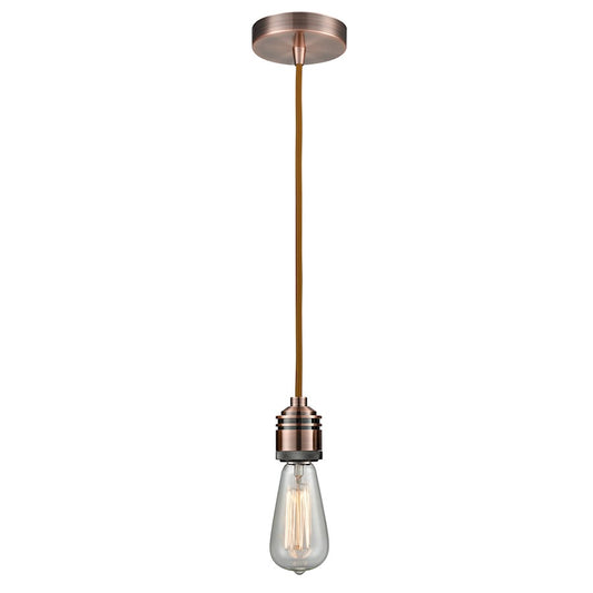 Innovations Winchester Bare Bulb Mini Pendant, AC/Copper