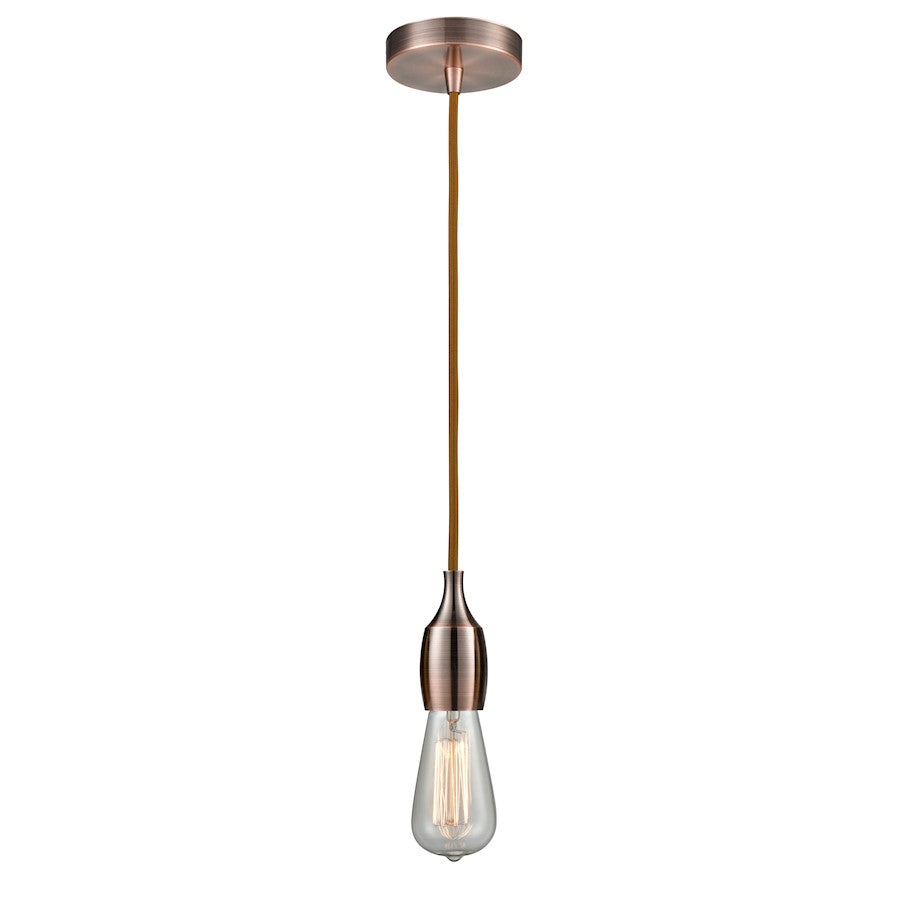Innovations Chelsea Bare Bulb Mini Pendant, AC/Amber/Copper