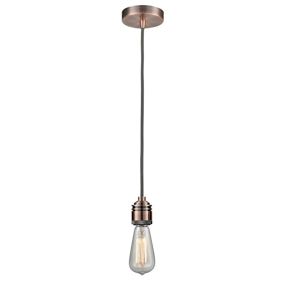 Innovations Winchester Bare Bulb Mini Pendant, AC/Gray