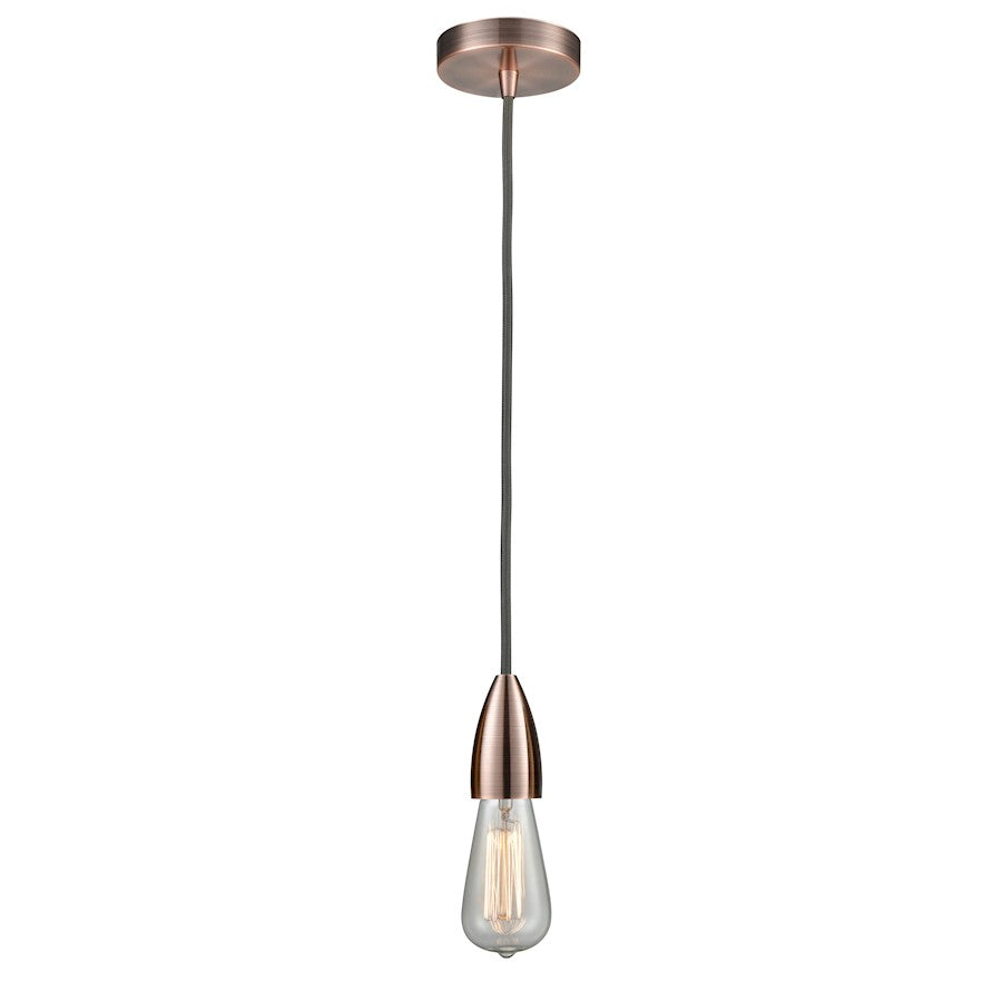 Innovations Fairchild Bare Bulb Mini Pendant, AC/Gray