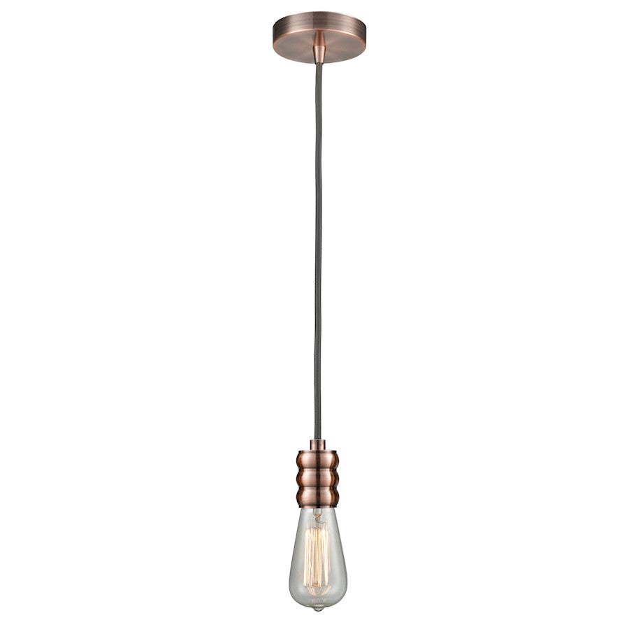 Innovations Gatsby Bare Bulb Mini Pendant, AC/Gray