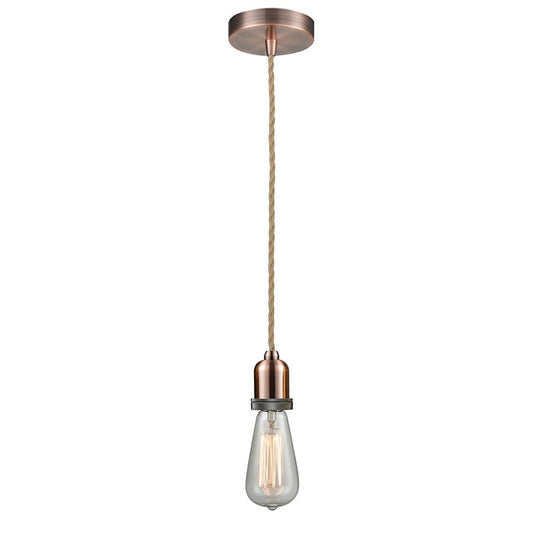 Innovations Whitney Bare Bulb Mini Pendant, AC/Rope