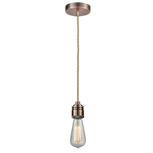 Innovations Winchester Bare Bulb Mini Pendant, AC/Rope