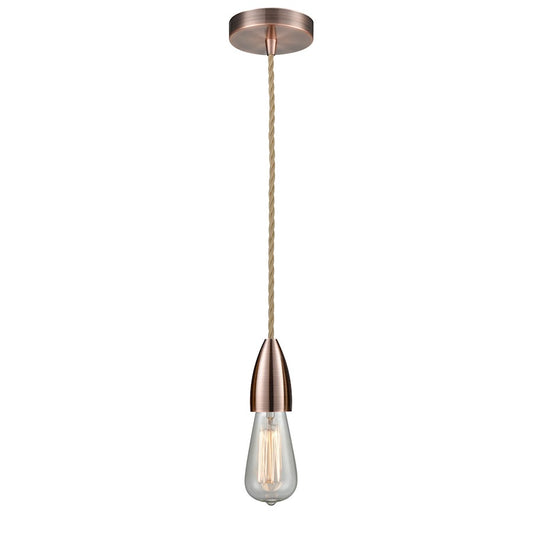 Innovations Fairchild Bare Bulb Mini Pendant, AC/Rope