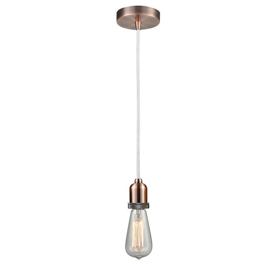 Innovations Whitney Bare Bulb Mini Pendant, AC/WH