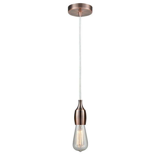 Innovations Chelsea Bare Bulb Mini Pendant, AC/Amber/WH