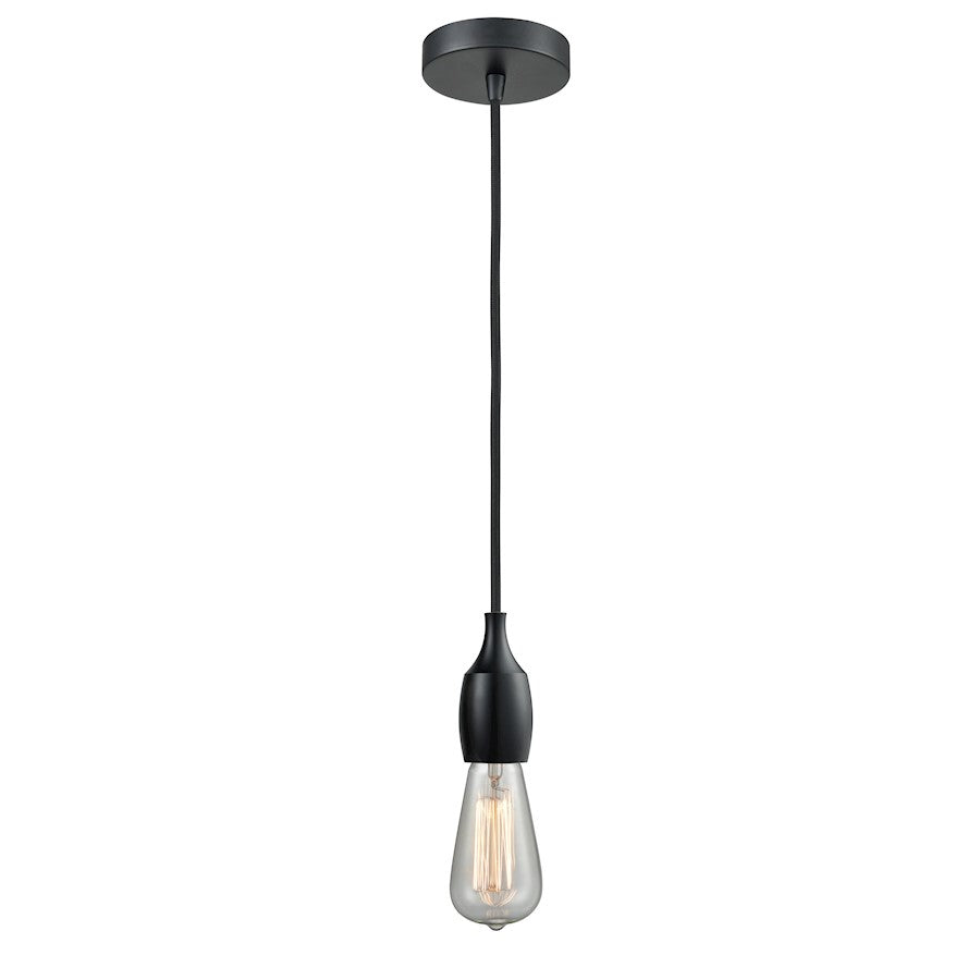 Innovations Chelsea Bare Bulb Mini Pendant, BK/Amber/BK