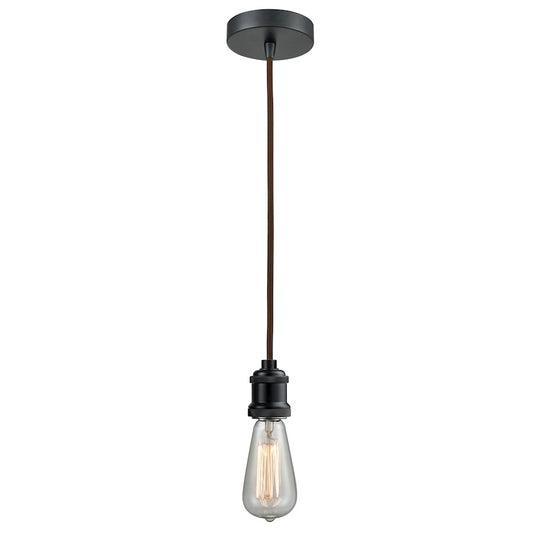 Innovations Edison Bare Bulb Mini Pendant, BK/Amber/Brown