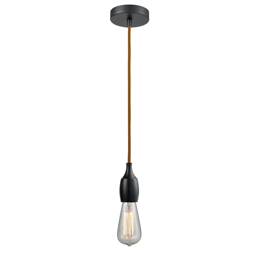 Innovations Chelsea Bare Bulb Mini Pendant, BK/Amber/Copper