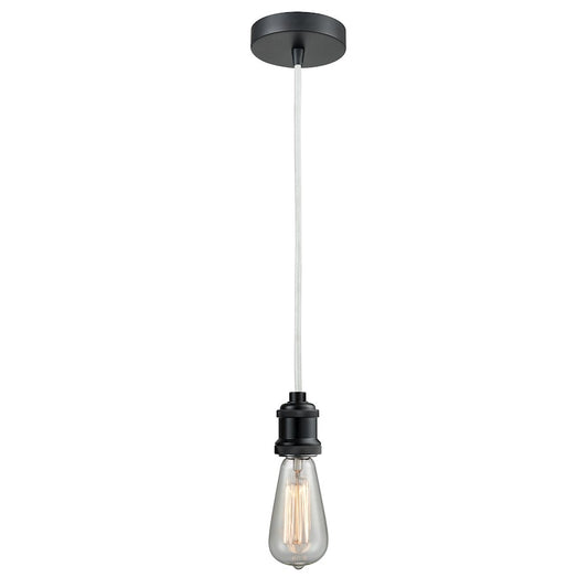Innovations Edison Bare Bulb Mini Pendant, BK/Amber/WH