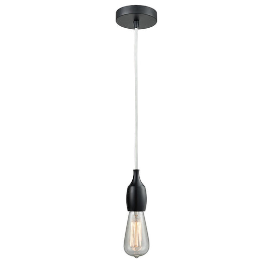Innovations Chelsea Bare Bulb Mini Pendant, BK/Amber/WH