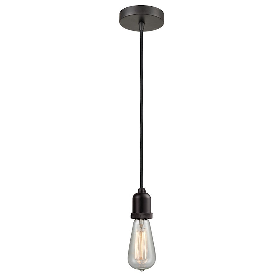 Innovations Whitney Bare Bulb Mini Pendant, OBZ/Black Cord