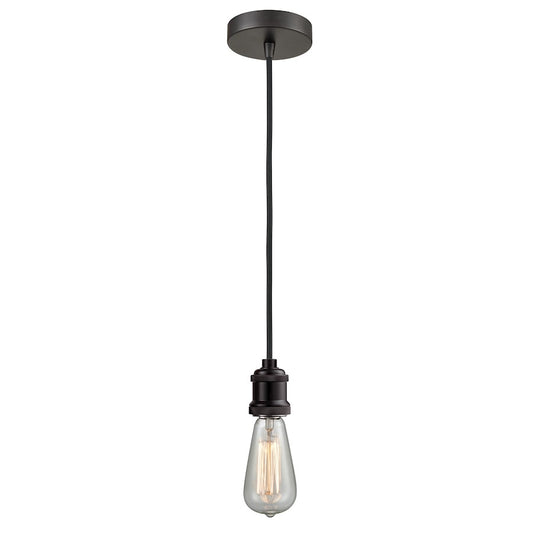 Innovations Edison Bare Bulb Mini Pendant, OBZ/Amber/Black Cord