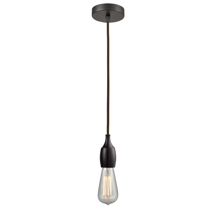 Innovations Chelsea Bare Bulb Mini Pendant, OBZ/Amber/Brown