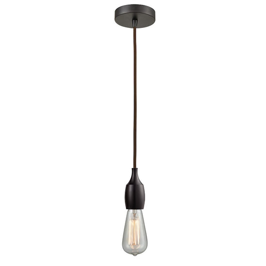 Innovations Chelsea Bare Bulb Mini Pendant, OBZ/Amber/Brown
