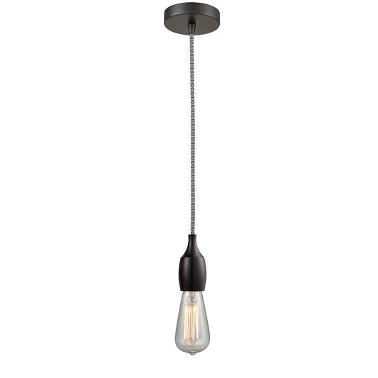 Innovations Chelsea Bare Bulb Mini Pendant, OBZ/Amber/Zebra