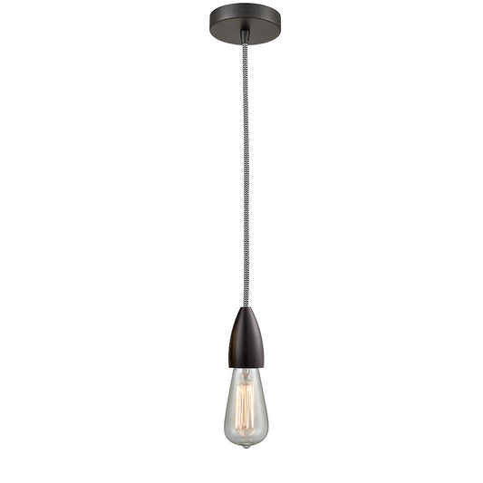 Innovations Fairchild Bare Bulb Mini Pendant, OBZ/Zebra Cord
